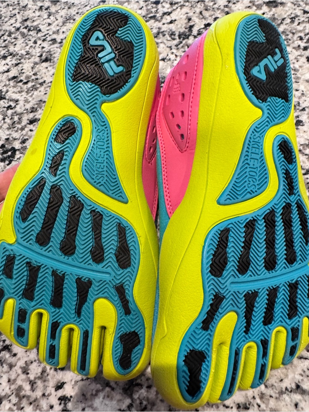 FILA Pink and Teal Slip-On Athletic Shoe - Picture 4 of 4